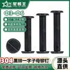 Remaches de Acero Inoxidable 304 con Recubrimiento de Zinc Negro, Tornillos de Bloqueo de Rosca Interna, Tornillos de Cabeza Plana Tipo I al por Mayor