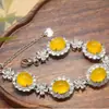 Pulsera Fina de Aleación con Incrustaciones de Calcedonia de Hielo de Moda para Niñas y Estudiantes como Regalo para Mejores Amigas y Novias 8079
