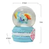 Bola de Cristal Luminosa Estatua de Pony de Dibujos Animados Personalizada Adornos Transfronterizos Decoración del Hogar Infantil Manualidades de Resina Adornos