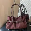 Bolsa Tote de Alto Padrão Transfronteiriça Outono/Inverno 2026 Nova Fivela de Cinto Ombro Único Portátil de Mão Bolsa de Axila Bolsa Grande para o Dia a Dia