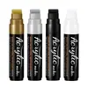 Caneta marcadora acrílica artística de 15mm nas cores dourado, prata e branco para pintura estudantil, grafite em pôsteres, caneta marcadora de secagem rápida e à prova d'água