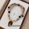 Estilo Étnico Bohemio Pañuelo de Seda Cajú Tela Collar de Cuentas de Madera Cadena Larga para Suéter de Mujer Accesorios Halter Collar de Cuello