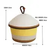 Cesta de armazenamento 2026 novo modelo de corda de algodão com tampa, caixa de presente para embalagem de zongzi, cesta tecida de mão, cesta de presente para o Festival do Meio Outono