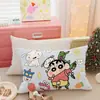 Funda de almohada de terciopelo ártico linda de invierno de Crayon Shin-Chan para niños, forrada de forro polar, 30x50 cm, funda individual para almohada, dormitorio de estudiante