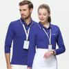 Camisa polo de manga comprida Business Paul masculina, outono, cultura corporativa, lapela, roupa de trabalho, camiseta de algodão, feminina, estampa de logotipo bordado
