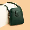 Bolso para teléfono móvil de mujer, nuevo modelo de primavera, bolso pequeño de cuero PU suave con patrón de lichi, bolso pequeño vertical multicapa, bolso de hombro cruzado para mujer, moderno
