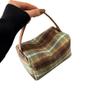 Bolsa xadrez de lã estilo coreano transfronteiriça para mulheres 2023 nova moda de inverno portátil ombro crossbody bolsa feminina