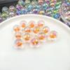 16mmUV galvanizado redondo com contas criativas transparentes coloridas furo reto contas soltas pulseira DIY acessórios de cabelo