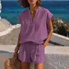 2026 Sitio Independiente de Amazon Ropa Casual de Verano Transfronteriza Europea y Americana y Conjuntos de Shorts de Comercio Exterior para Mujer
