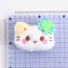 Nuevo Trébol de Cuatro Hojas de Dibujos Animados Gatito de la Suerte Expresión Linda Colgante DIY Llavero Accesorios para el Cabello Bolsa de Estudiante Venta al por Mayor