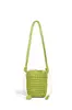 Bolso Cruzado de Mujer Único y Elegante con Nudo de Molino Calado Tejido con Cierre de Cordón, Bolso Cubo, Estilo Vacacional, Versátil Casual