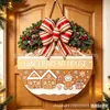Letrero de puerta de madera impreso para productos nuevos transfronterizos, letrero redondo de bienvenida, colgante decorativo para puerta de Halloween de comercio exterior para Amazon