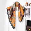 Pañuelo Cuadrado de Estilo Coreano con Suave Patrón de Espiga para Mujer, Pañuelo de Seda con Diseño de Nicho Estilo Ins para Uso Diario, Realza la Elegancia, Pañuelo Pequeño