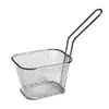 Atacado de fábrica cesta de fritura cesta de batatas fritas suporte de batatas fritas mini cesta quadrada de fritura cesta de lanches de restaurante cesta de batatas fritas para comida beleza