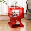 Mesa Auxiliar de Sofá de Acrílico, Mesa de Esquina Creativa, Mesa de Centro para Sala de Estar, Estante de Almacenamiento, Estante de Almacenamiento Simple para Dormitorio, Mesita de Noche