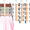Perchero de madera multicapa transfronterizo multifuncional para ropa interior, pantalones, faldas, almacenamiento, perchero de madera maciza para el hogar, tendedero, venta al por mayor