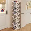 Sapateira Simples para Entrada, Armário de Sapatos de Desenho Animado para Moradia Alugada, Prateleira de Armazenamento Multicamadas Economizadora de Espaço para Quarto e Sala de Estar