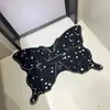 Tapete de Chão de Lama Diatomácea com Estampa de Borboletas e Bolinhas Pretas para Entrada de Casa Banheiro Absorvente de Água Antiderrapante Resistente ao Desgaste