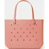 Essencial de verão estilo férias bolsa de praia eva bolsa com furos para natação ao ar livre compras bolsa de mão pequena e fresca da Coreia do Sul