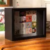 Porta-retrato de exibição com suporte para display de cena de caixa surpresa bolha, armazenamento de figuras 3D, decoração de cena DIY criativa com luzes, presente