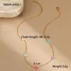Colar de amor de cor tendência europeia e americana transfronteiriça para mulheres em aço inoxidável banhado a ouro 18k, pulseira, moda, conjunto de joias Joker