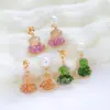 Aretes de Perla de Calabaza con Hielo Triturado Brillante Accesorios 2026 Moda Commute Aretes de Temperamento Lujo Ligero Sensación de Alta Gama Adornos para Orejas para Mujeres