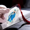 Marcador de página estilo chinês com nervuras de folha quatro famosos personagens dos Três Reinos desenho animado criativo artesanato DIY fábrica de presentes direto