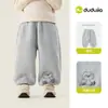 Novedades el 28 de septiembre, 2 artículos con 15% de descuentoPantalones de Forro Polar para Niños Familia Dudu, Pantalones Casuales Cálidos de Invierno para Niños y Niñas