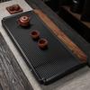 Bandeja de té de nogal negro americano de alta gama para el hogar, sala de estar sencilla, estilo moderno nuevo, mesa de té china de baquelita alemana