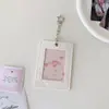 Hisocute Portatarjetas Polaroid de Cuero Estuche para Tarjeta de Estudiante Campus Colgante de Mochila Cubierta Protectora para Tarjeta de Foto de Ídolo