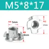 Acero Inoxidable 304 Tuerca de Cuatro Garras Tuerca para Muebles Tuerca de Incrustación para Panel de Madera Tuerca para Audio Tuerca de Agarre M5M6M8