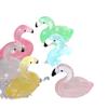 Adornos luminosos de cisne pequeño (2023), resina estéreo, llavero, collar y accesorios.