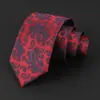 Gravata Masculina Bordado Jacquard Gravata Vermelha Gravata Masculina de Alta Qualidade Amarrada à Mão Traje Formal Fabricante Personalizado Estoque Pronto Atacado