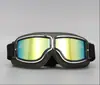 Espelho de Guidão de Motocicleta Óculos Retro Estilo Harley à Prova de Vento Areia Veículo Elétrico Capacete Meio Capacete Respirável e Seguro