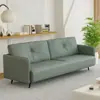 Sofá pequeño para apartamento, sofá moderno y minimalista para sala de estar, sofá de cuero de línea recta para apartamentos, sofá para recepción de oficina