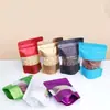 Bolsas de Empaque Coloridas con Ventana Recubiertas de Aluminio, Bolsas de Pie para Alimentos, Bolsas Escarchadas Auto-Sellables, Bolsas de Empaque para Snacks y Frutos Secos