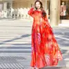 Vestido de Gasa Nuevo Verano 2024 de Manga Larga Estilo Europeo y Americano de Comercio Exterior Vestido Ligero de Playa para Mujer Amazon