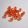 Contas Quadradas de Acrílico de Alta Transparência Multi-Corte de 8mm Coloridas Tridimensionais Soltas Acessórios para Pulseira Brincos Colares DIY