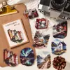 Paquete de Pegatinas Dark Phantom Serie Notas de Paseo por la Ciudad Pegatinas Decorativas DIY para Planificador 20 Hojas Incluidas