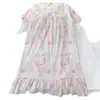 Pijama de verão feminino plus size com bojo embutido, camisola de manga curta em algodão nuvem, estilo princesa, corte solto, pode ser usado fora de casa como roupa de casa