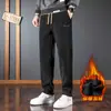 Pantalones Casuales de Pana Pantalones de Hombre Engrosados Forrados de Polar Otoño e Invierno Pantalones Deportivos de Pana Chenilla para Hombre