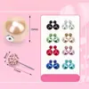 Pendientes de Moda para Mujer Estilo Coreano con Diamantes y Perlas de Arcilla Suave, Pendientes Versátiles de Moda Europeos y Americanos E85