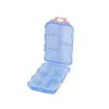 Caja pequeña para pastillas Amazon DIY, conveniente caja de pastillas de 10 compartimentos con pegatinas, contenedor portátil para pastillas y vitaminas, caja de pastillas de plástico pp