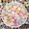 En Stock 12mm 16mm Resina Cuarzo Ahumado Imitación Ojo de Gato Agujero Recto Cuentas Nuevo Estilo Chino Accesorios de Ropa DIY Hecho a Mano