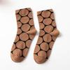 [Calcetines de Otoño para Mujer] Calcetines de Pila Estilo Académico de Departamento Coreano para Estudiante con Lunares de Ola Grande, Calcetines de Estilo de Moda ins