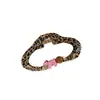 Pinza para el cabello de Leopardo Dulce y Fresco Coreana de Nicho con Bola de Cachorro Nube y Pedrería Pinza de Garra de Moda Tendencia Accesorio para Cola de Caballo Alta