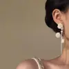 Rama de Flor Sueño Flotante Pendientes Súper Hada con Circonita Brillante Color Rosa Pendientes Largos con Borla Lujo Ligero Pendientes Elegantes de Alta Gama para Mujer
