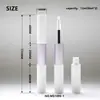 Disponible al por mayor: Tubos de aluminio para máscara de pestañas morados y blancos de doble extremo, botellas vacías para suero de crecimiento de pestañas, materiales de empaque cosmético