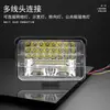 Luz quadrada LED para exportação transfronteiriça, farol de caminhão, luz de trabalho, três polegadas, cinco polegadas, campo de visão amplo, luz quadrada, luz de ré