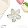 Pinza para el Cabello de Plumeria Estilo Vacaciones Inspirado en el Diseño, Pinza de Tiburón de Metal, Accesorio para el Cabello para la Parte Trasera de la Cabeza, Pinza Versátil para el Cabello con Flores